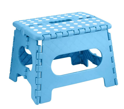 SKY-TOUCH Folding Step Stool for Kids, Collapsible Foot Stools 9 Inch Height, Foldable Plastic Stool for Kitchen, Bathroom, Garden, Indoor, Stool Lightweight Outdoor - Holds Up to 300 lbs (Blue)