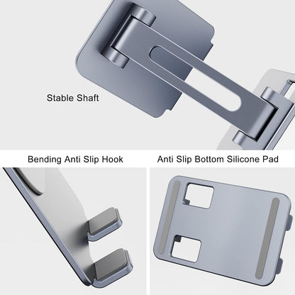 avakot Cell Phone Stand, Folding Aluminum Mobile Phone Holder Bracket for Desk Portable Travel Holder Office Desk Accessories Compatible with iPhone 14 13 12 Pro Max Samsung S22 S21 | Gray