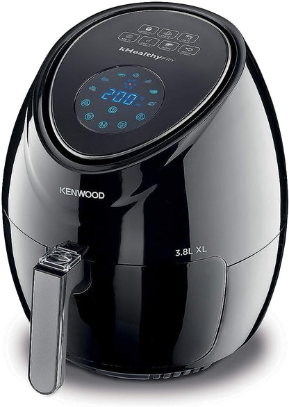 KENWOOD Digital Air Fryer XL 3.8L 1.7KG 1500W with Rapid Hot Air Circulation for Frying, Grilling, Broiling, Roasting, Baking and Toasting HFP30.000BK Black