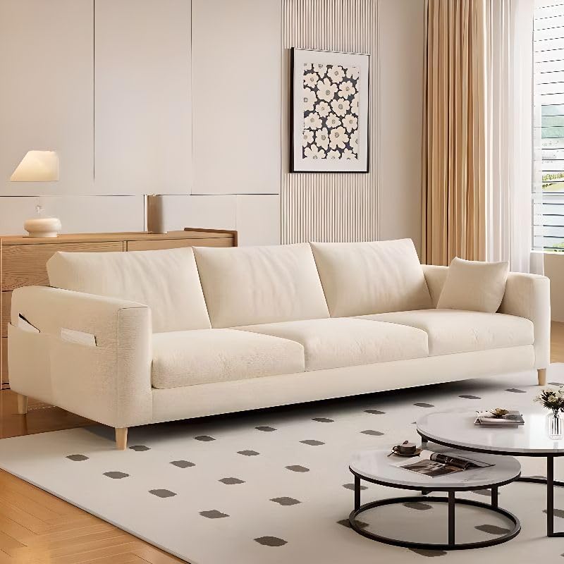 Poppins HOME Contemporary Living Room Sofa Set, Beige Upholstery, (3seater+2+1)