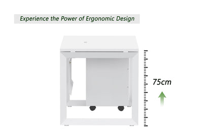 Mahmayi Vorm 136-18 White Modern Workstation Material-Melamine on MDF