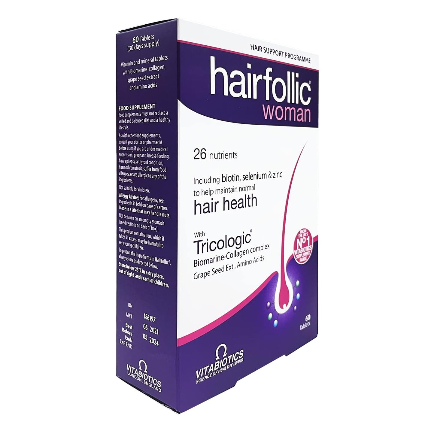 Vitabiotics Hairfollic Woman, 60 Tablets