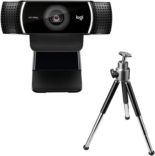 Logitech C922 Pro Stream Webcam 1080P Camera for HD Video Streaming & Recording 720P at 60Fps with Tripod Included