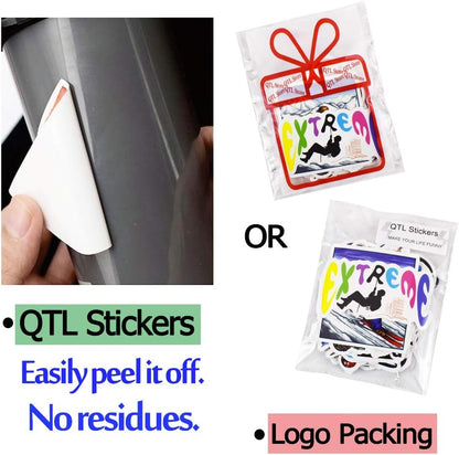 Waterproof Vinyl Stickers Pack for Laptop Water Bottle Party Supplies(50Pcs Neon Style)