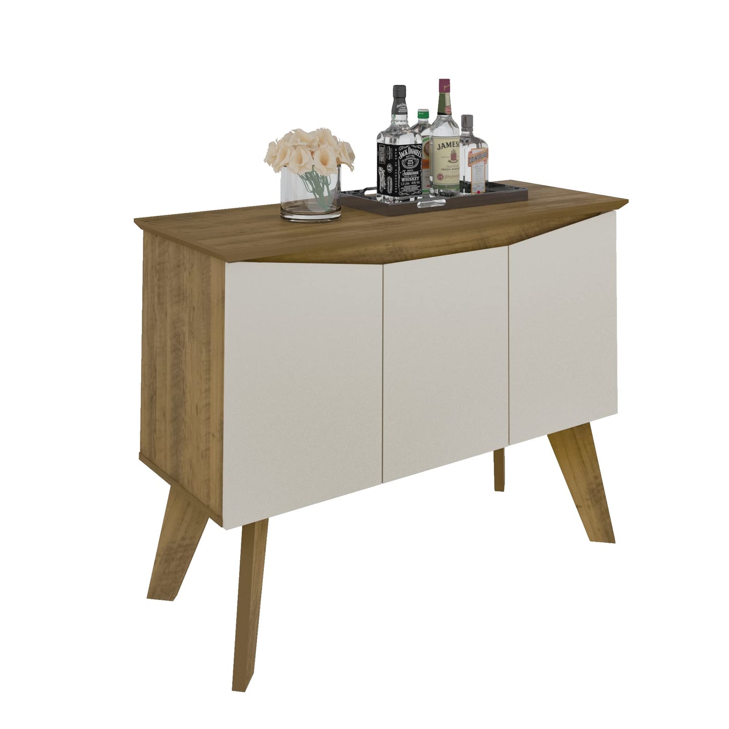 Artely Oásis Sideboard/Buffet, Pine with Off White - W 110 x H 41,5 x D 80 cm.