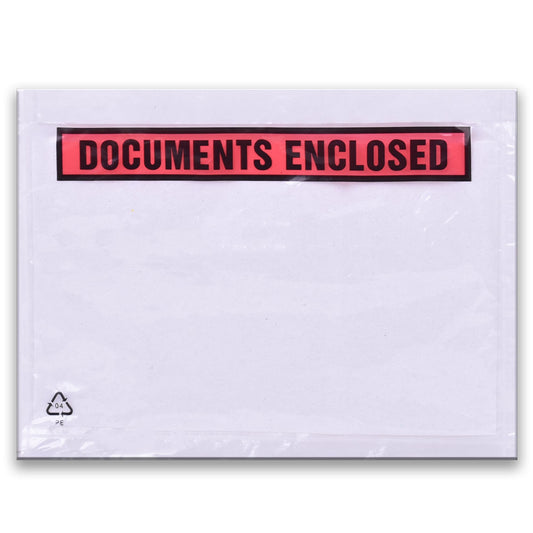 Triplast 100 x A5 Printed Document Enclosed Wallet (225 x 165 mm) | Peel & Seal Clear Plastic Envelopes/Sleeves/Pockets/Wallets | Attach Invoices, Packing Lists & Delivery Notes to Parcels