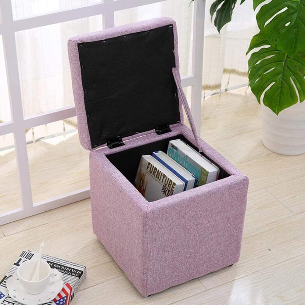 Makeup Toy Ottoman Storage Foot Stool Footrest Stool Multifunction Storage Box Bench Seat Footrest Toy Box Ottoman Foot Rest Stool Storage Ottoman Chair Storage Box Shoe Change Bench (Gray)