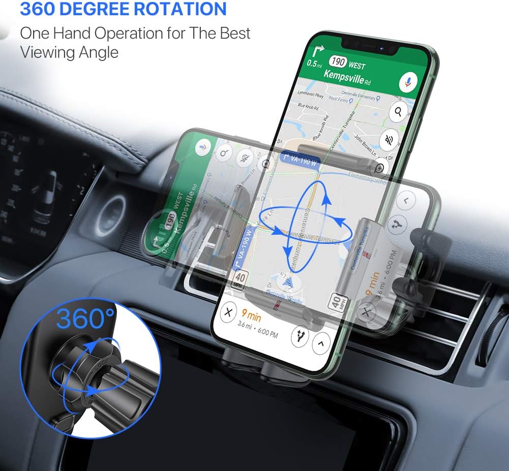 Miracase 【2023 New Generation】Car Phone Holder, Long Arm Phone Holder Car for Dashboard Windshield Air Vent【Heat-Resistant Strong Suction Cup】Car Mobile Holder Compatible with All Smartphones