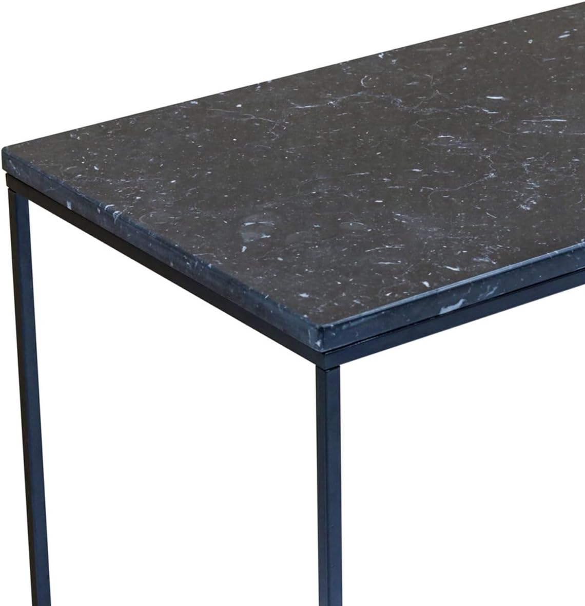 Chattels & More Gleam Console Table Marble L 120 Cm | D 40 Cm | H 76 Cm Black