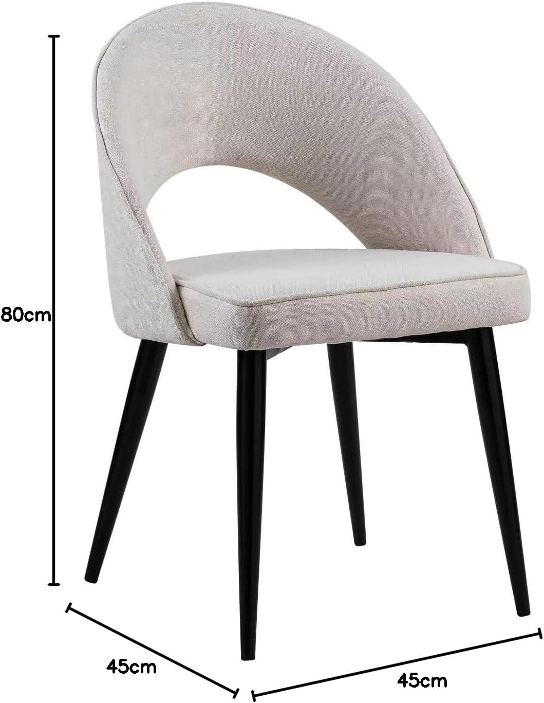 LANNY Dining Room/Restaurant Chair/Hotel chair/Office Visitor Chair/Modern Medium Back Luxury Lamb Wool Chair SZ813 (off white)