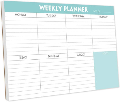 Premify Weekly Planner TO DO List Notepad, Task Pad w/Daily Checklist, Priority Note Sections, Calendar Desk Notebook for Daily Schedule (A4 52 Page Sheets