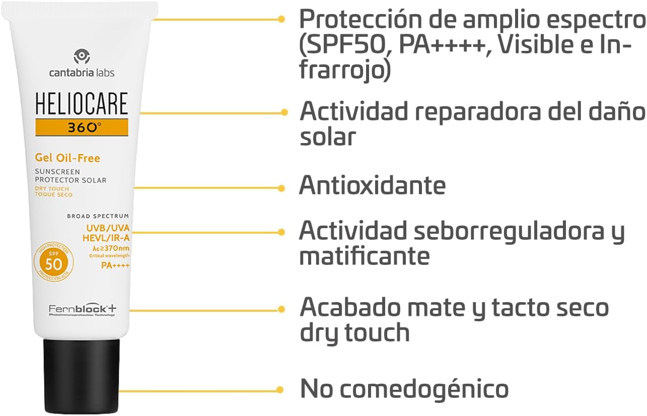 Heliocare Heliocare, 360° Gel Oil Free Sunscreen, SPF 50, 50 ml