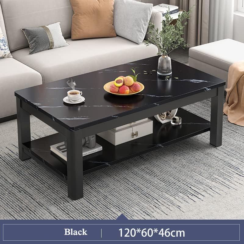 Coffee Table，Modern Square 2 Tier Tea Table ，Wood Tabletop Decor，Balcony Tea Table，for Living Room Home Office (H236C-White)