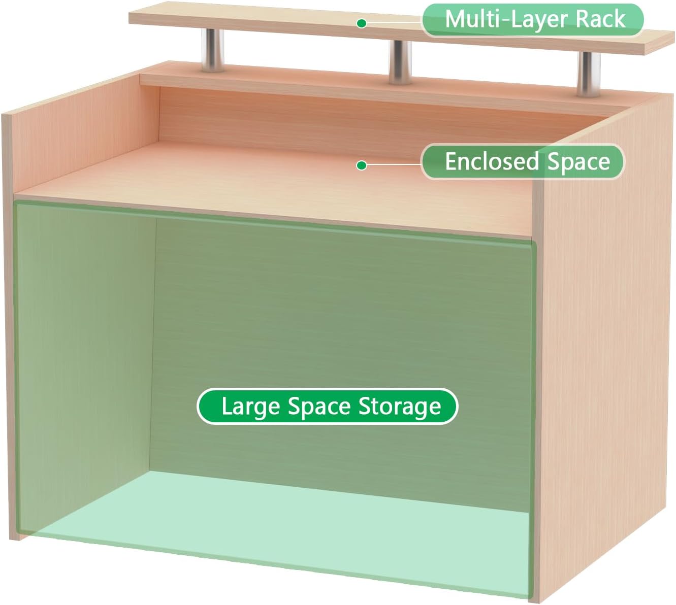 Mahmayi REC-2 Designer Reception Desk For Office Space, Front Office Desk (White-Coco Bolo)