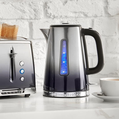 Russell Hobbs Eclipse Electric Kettle Polished, 1.7L Capacity 300W, Rapid Boil, Perfect Pour Spout, Quiet Boil, Stainless Steel Electric Kettle for Home, and Office Use -25111 (Midnight Blue)