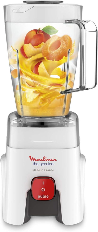 MOULINEX Blender | BlendForce XXL Jar 2.8 L Blender Smoothie Maker | Mixer | 600 W | 2 Attachments | 2.8L XXL Plastic Jar| 6 Powelix Blades | Ice Crush | 2 Speeds | 2 Years Warranty | LM458127