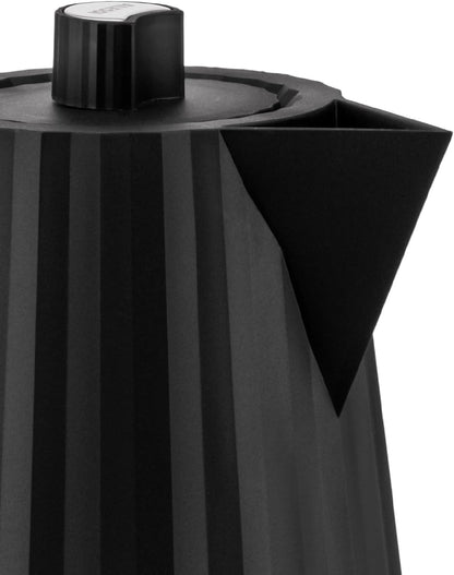 Alessi Plissè MDL06 B/UK - Design Electric Kettle in Thermoplastic Resin, English Plug, 170 cl, Black