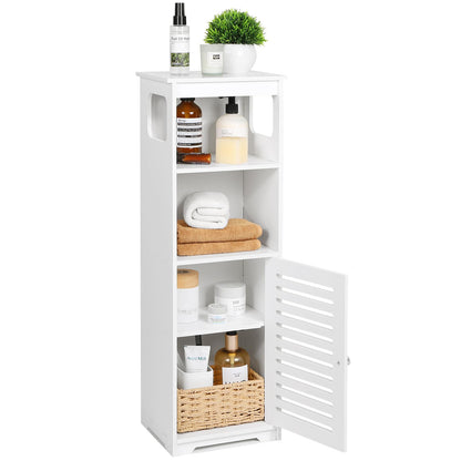 CITLOW Bathroom Waterproof Cabinet,White Floor Standing Storage Cabinet Home StorageFurniture Shelf,Suitable for Toilet Bedroom Kitchen Living Room,75x22x20cm