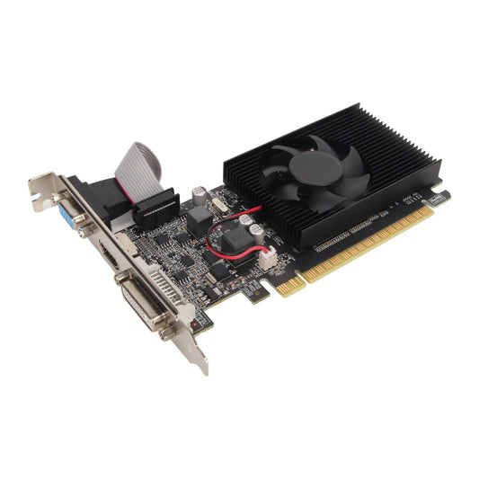 Graphics Card, GT 610 1GB 64 Bit DDR3 Game Graphics Card, Support PCI Express X16 2.0 Single Fan Low Profile Graphics Card, Computer Gaming GPU with HDMI, VGA, DVI Output