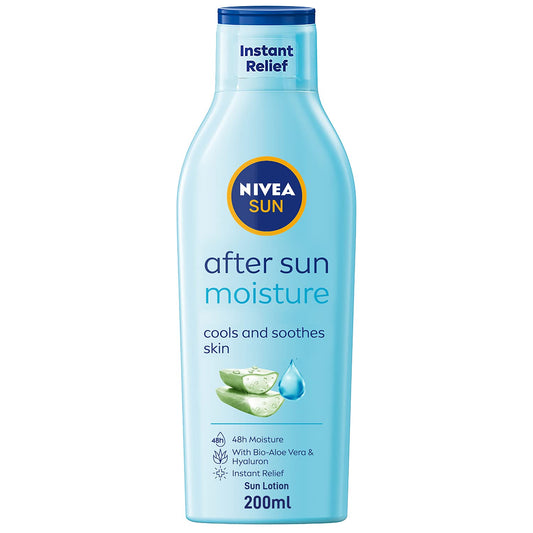 NIVEA SUN After Sun Lotion Instant Relief, Soothing Moisturizer, Aloe Vera & Avocado Oil, 200ml