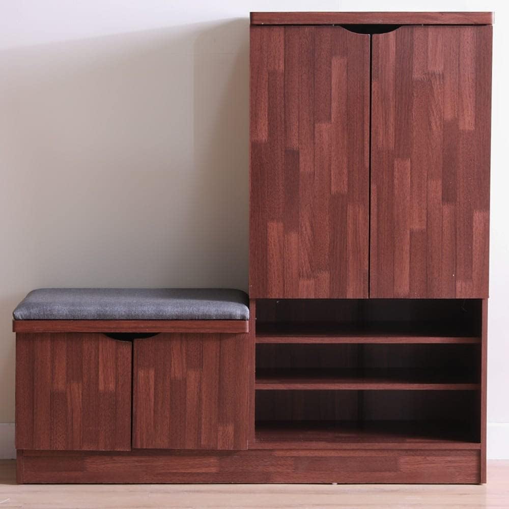 Danube Home Alegra Shoe Cabinet | 23 Pairs Of Shoes| Modern Design Furniture | Wooden Shoe Organizer For Entryway, Hallway, Living Room | L 120 X W 40 X H 120 Cm | Made In Malaysia Shoe Rack - Oak