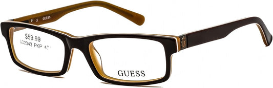 Guess GU 9059 D96 Women's Brown Rectangular Shape Frame Eyeglasses