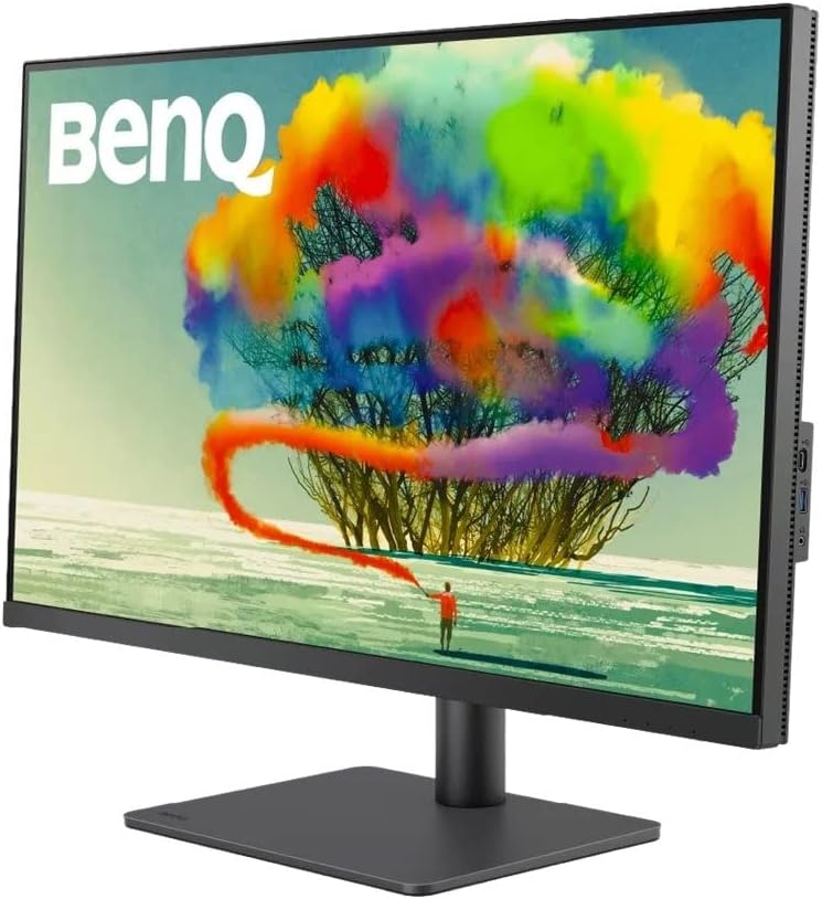 BenQ PD2725U 27 Inch 4K HDR Monitor for Mac/Designers, 3840 x 2160 UHD, IPS, Thunderbolt 3, USB-C(65W), Rec.709, sRGB, Display P3,DCI P3, CAD/CAM, Factory Calibrated, AQCOLOR, USB Hub, KVM, ICC Sync