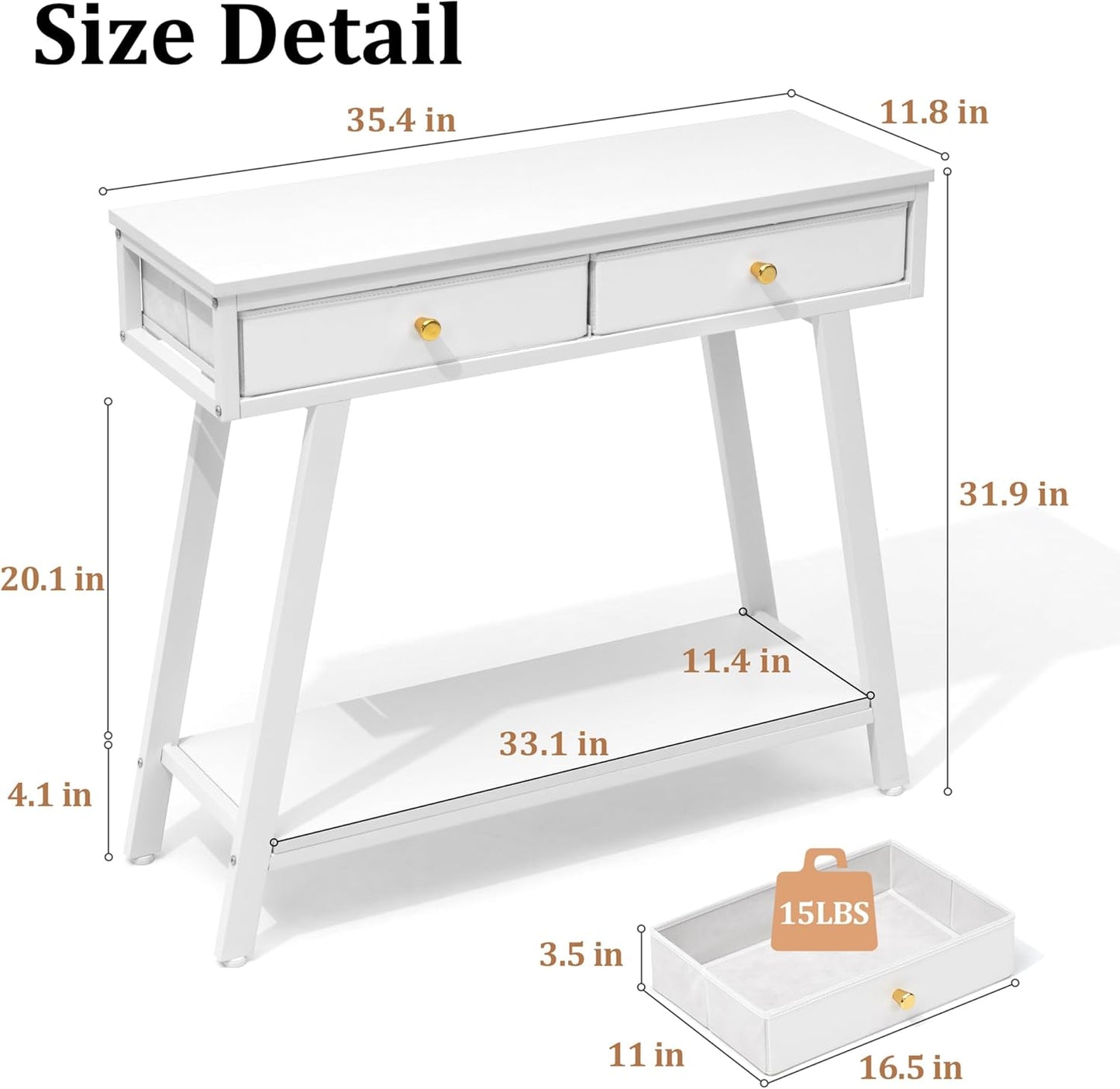 JOINHOM Console Table with Storage for Living Room - Black Narrow Entryway Table with Shelves, Wood Modern Sofa Table for Hallway