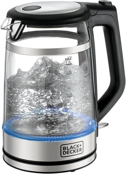 BLACK+DECKER Glass Kettle Double Wall 1.7L 2200W - GK220-B5, by BLACK+DECKER