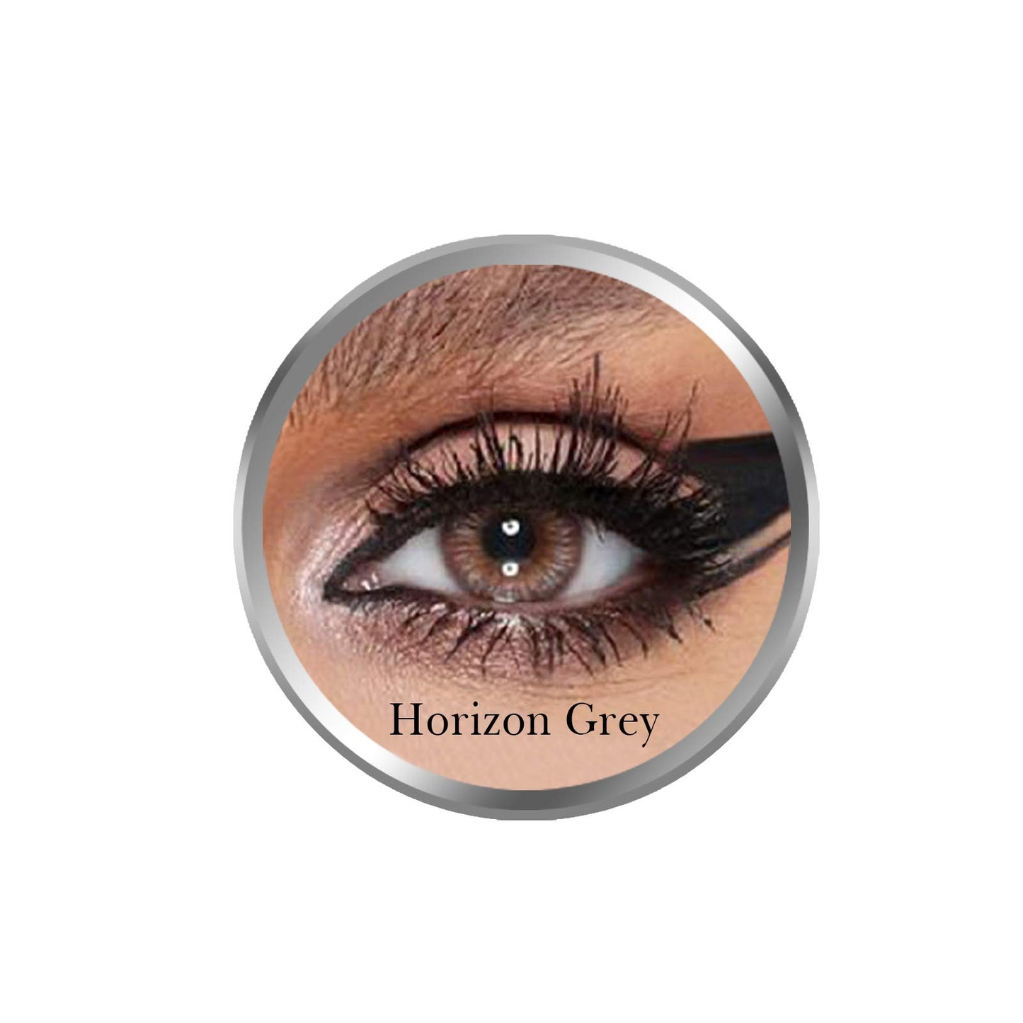 Amara Horizon Gray Contact Lenses, Original Unisex Amara Cosmetic Contact Lenses, Monthly Disposable, Horizon Gray (Brown Grey Color)