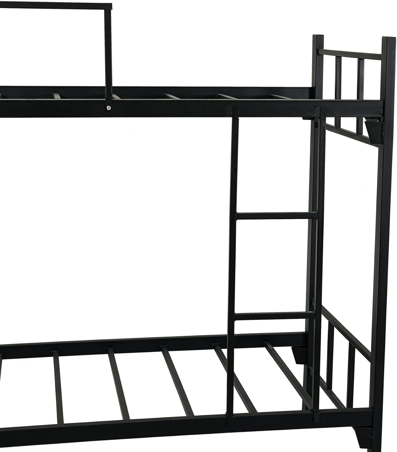 RIGID Steel Bed With Heavy Duty Metal Platform (Single Bed, Black)