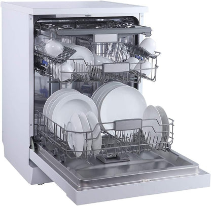 evvoli Dishwasher 12 place setting, 6 programs, 2 Rack Levels, 11 L,High Energy Efficiency, Quiet, Silver EVDW-122S