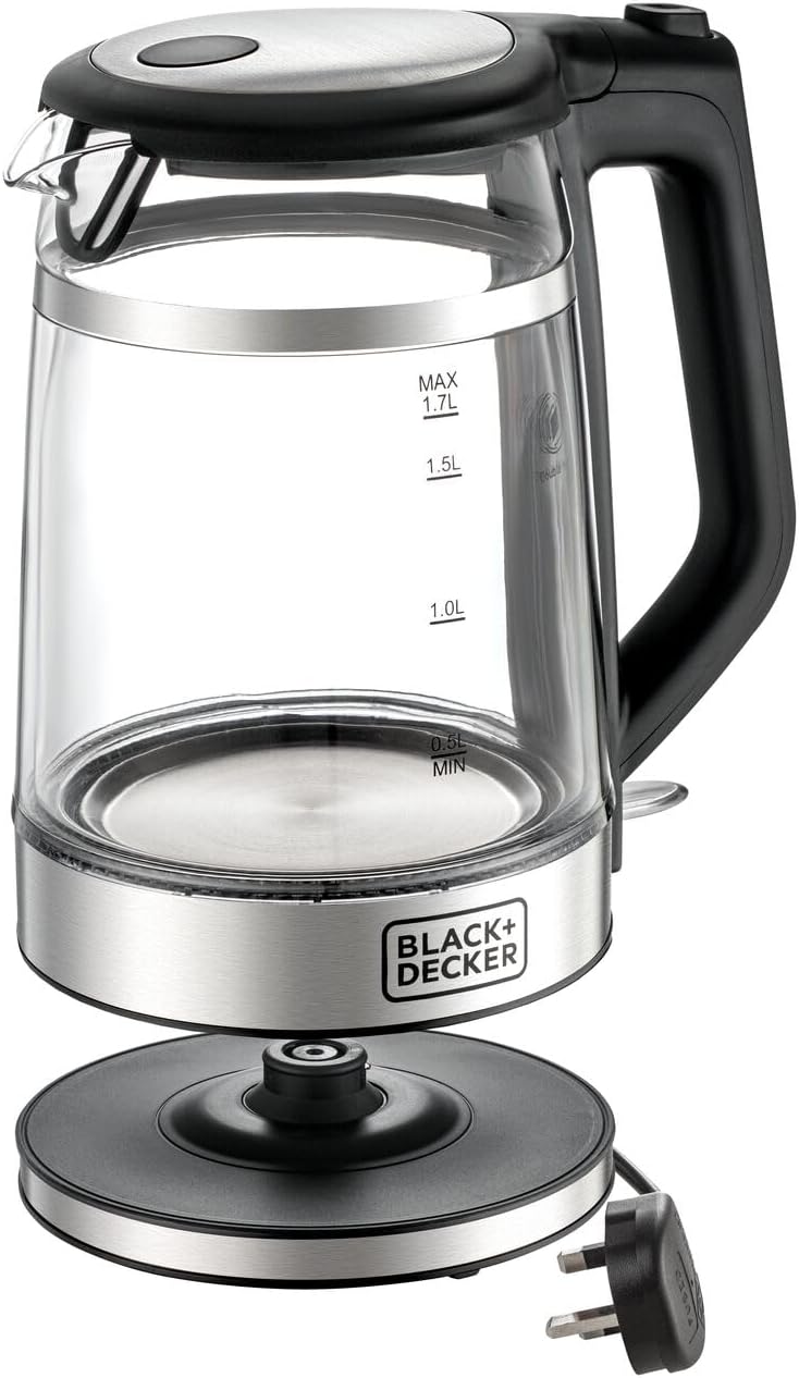 BLACK+DECKER Glass Kettle Double Wall 1.7L 2200W - GK220-B5, by BLACK+DECKER