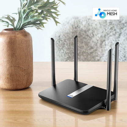 Cudy AC2100 WiFi Router, Dual Band 2.4GHz, 5G Gigabit Wireless Internet Router for Home and Office, Gaming, Mesh Router, VPN Router, OpenWRT, OpenVPN, Long Range, WR2100