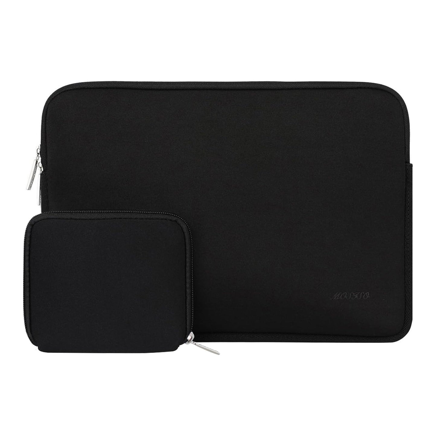 MOSISO Laptop Sleeve Compatible with MacBook Air/Pro, 13-13.3 inch Notebook, Compatible with MacBook Pro 14 inch M3 M2 M1 Chip Pro Max 2024-2021, Neoprene Bag with Small Case, Black