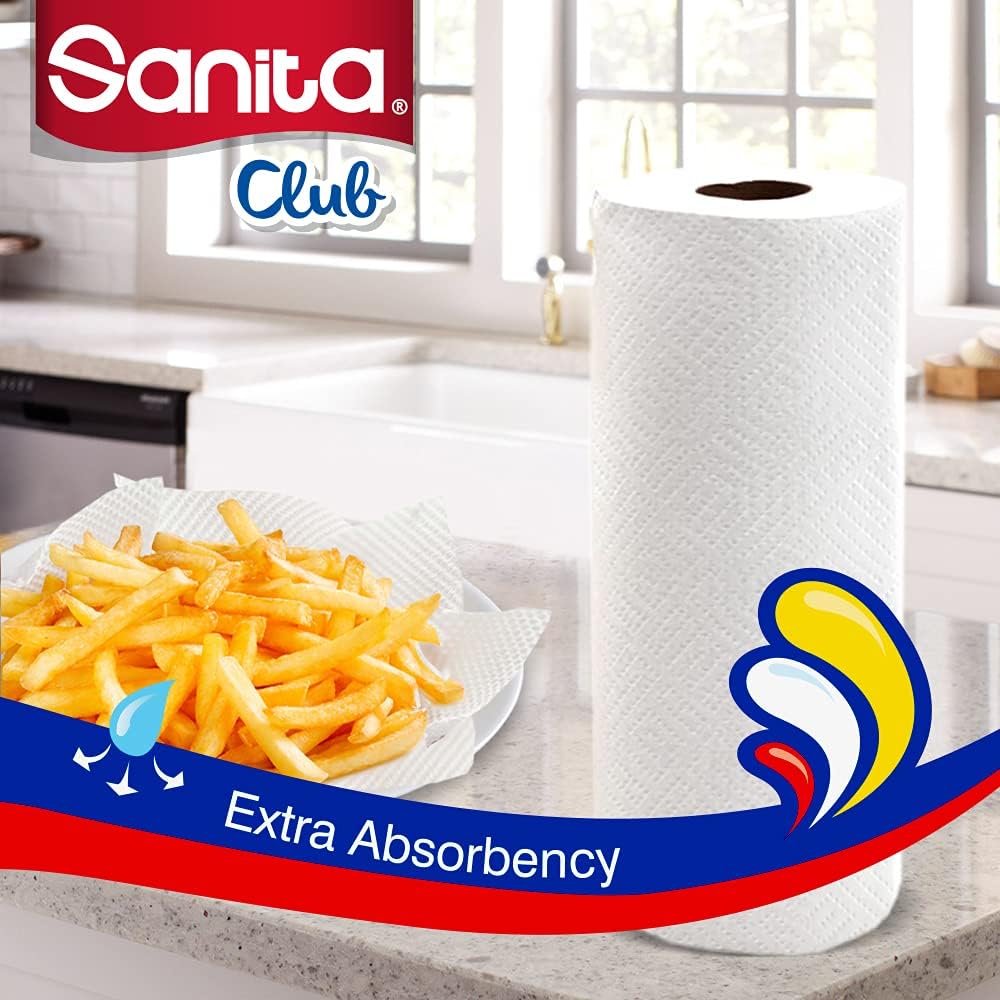 Sanita Club Household Towels - 5+1 Rolls, White