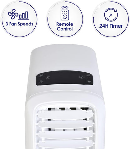 Super General 1 Ton Portable Air Conditioner, 12000 BTU, 24h Timer, Powerful Cooling, low noise, SGP-122-T3, White, 27 x 40.5 x 69 cm, One Year Warranty