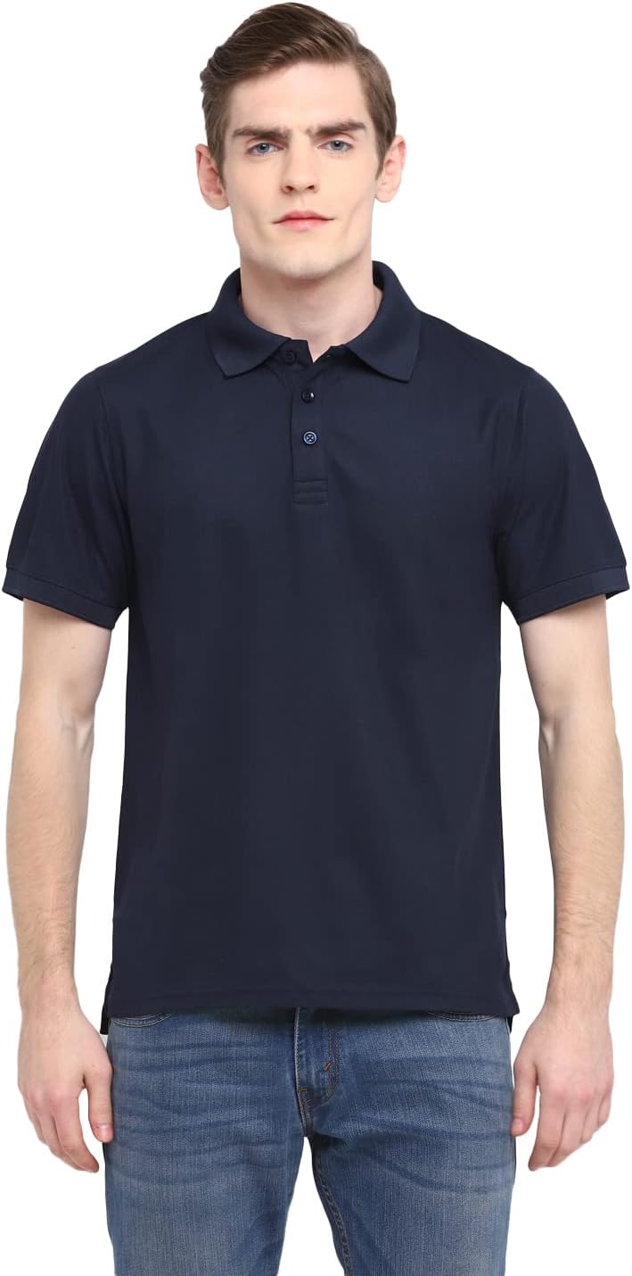 Deniklo Men's Solid Regular fit Polo Shirt