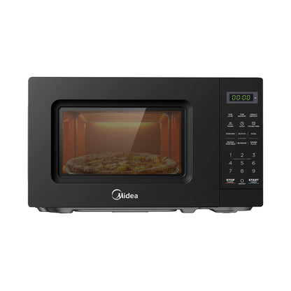 Midea 20 Liters Solo Microwave Oven with 5 Power Levels, 700W, Child-Safety-Lock, Defrost Function, 35 Minutes Timer, Fast Reheat, Push Button Door Opening, Good for Home & Office, Black small MMC21BK