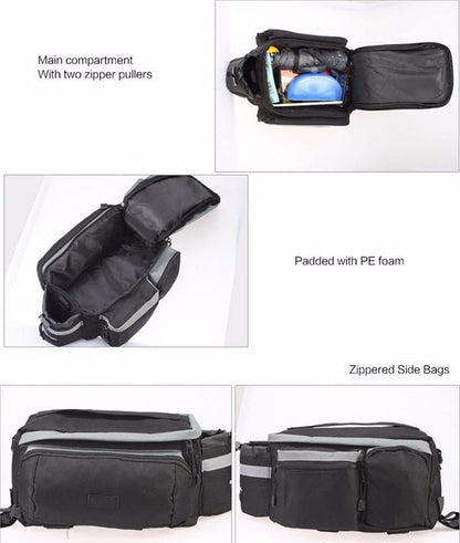 SKEIDO Multifunctional Mountain Bike Saddle Basket Bicycle Rear Rack Bag Becicle Bicycle Pack Trunk Pannier Bycicle Bag