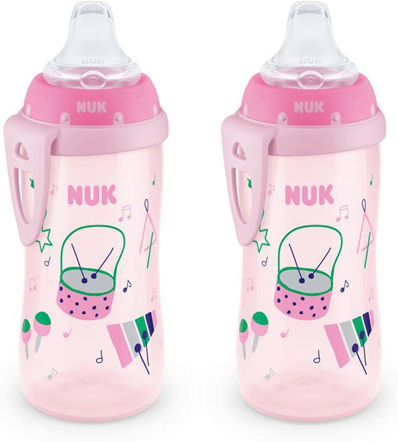 NUK Active Sippy Cup, 10 oz, 2 Pack, 12+ Months, Timeless Collection, Amazon Exclusive