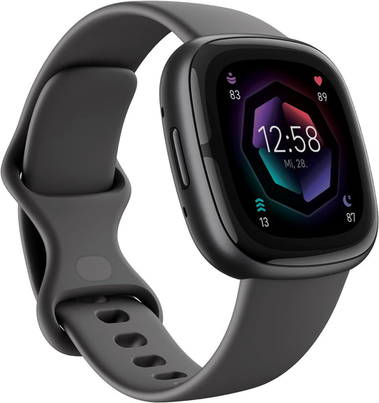 Fitbit Sense 2 Health and Fitness Smartwatch with built-in GPS, advanced health features, up to 6 days battery life - compatible with Android™ and iOS. - Shadow Grey/Graphite Aluminium