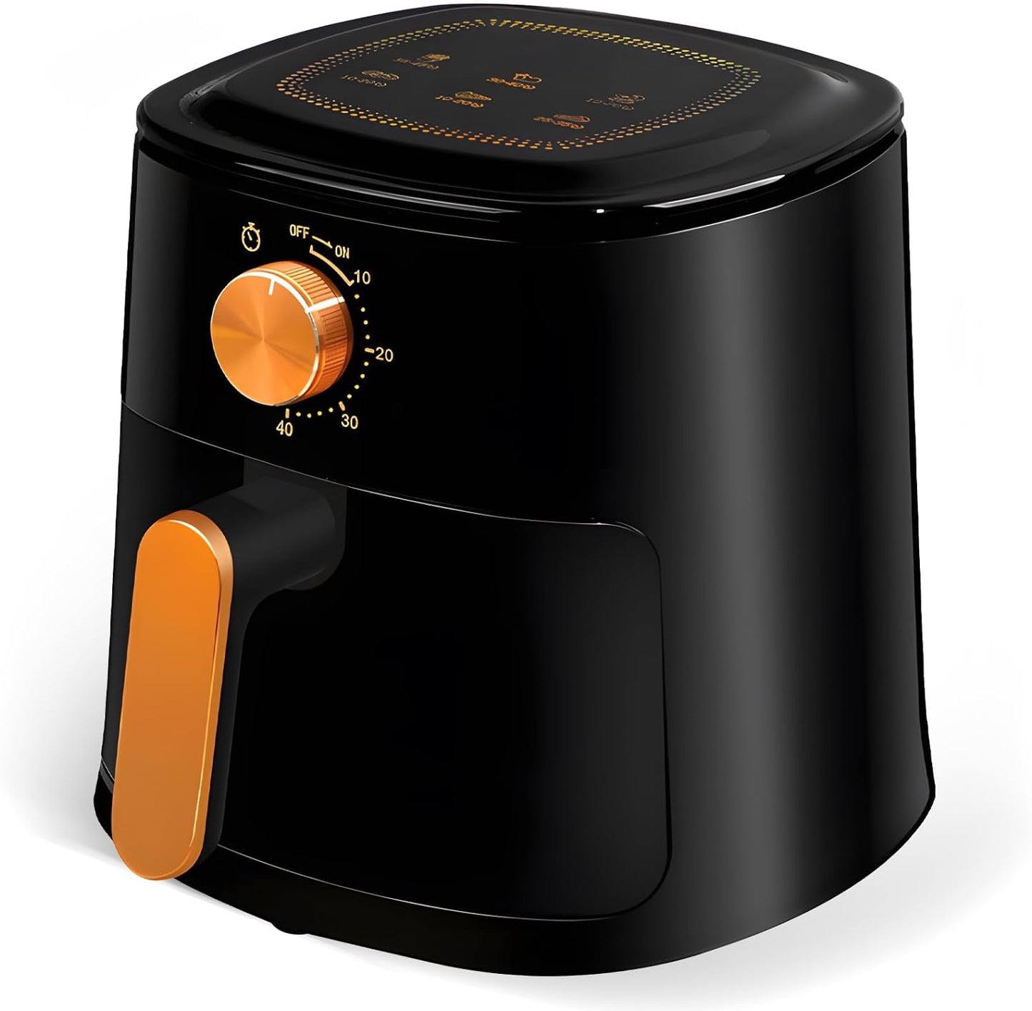 OKSTENCK Air Fryer Oven 4-Liter Large Capacity 6-in-1 Air Fryer 1100w High Firepower, 360°Hot Air Circulation, Oil-Free Baking, Single Knob Operation for 180 Minutes, Timed Baking.