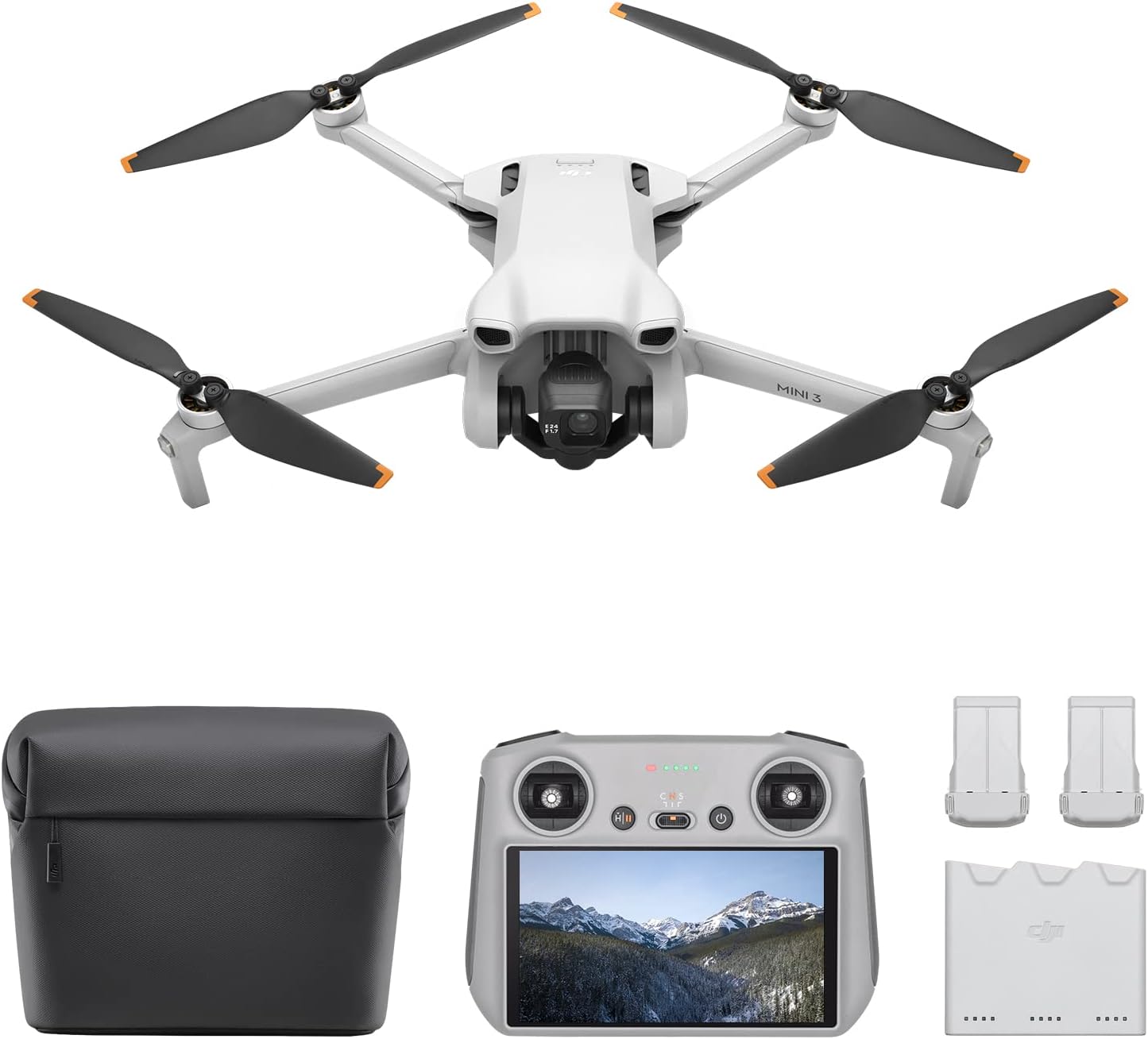 DJI Mini 3 Pro (DJI RC) Lightweight and Foldable Camera Drone 4K/60fps Video, 48MP Photo, 34-min Flight, Tri-Directional Obstacle Sensing, MOIAT Certified - UAE Version