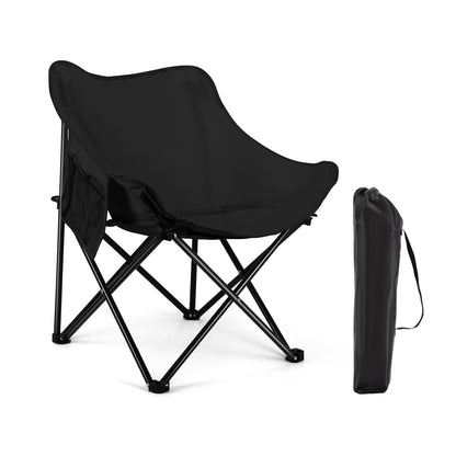 ORCHID M® Camping Chairs, Folding Chairs Foldable Backpacking Chair, Lightweight Compact Moon Shade Chair, Ultra Durable for Hiking, Beach, Lawn with Side Pockets - Ideal for Adults and Kids