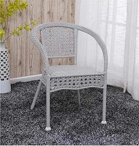 Blue River Furniture Rattan Wicker Table and Chair Set, Rattan Garden Furniture Patio Outdoor Furniture Rattan Garden Furniture Sets for Outdoor Garden Poolside, Bistro Sets394/395 (Grey)