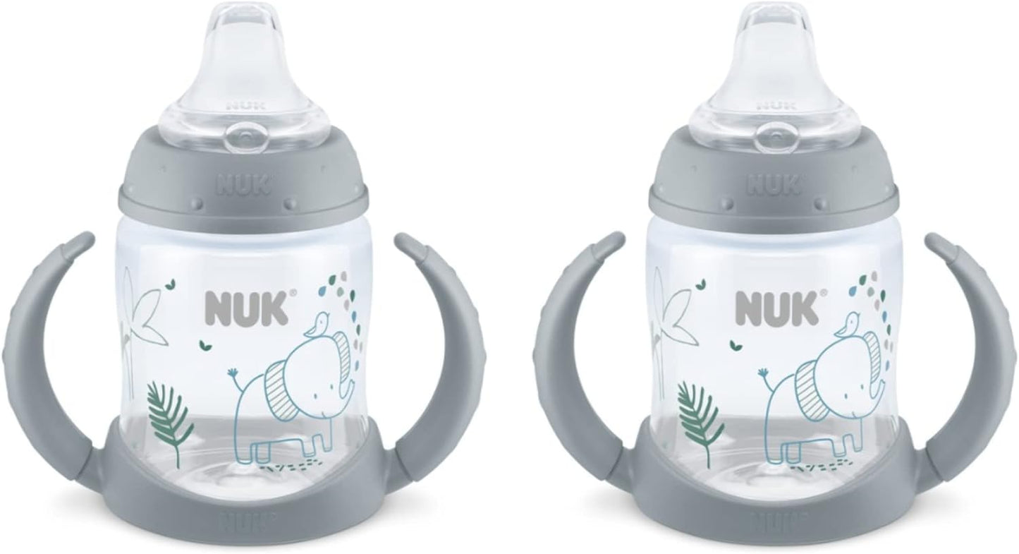 NUK Large Learner Cup, 10 oz, 2 Pack, 9+ Months, Timeless Collection, Amazon Exclusive, 70013, 2 Count (Pack of 1)