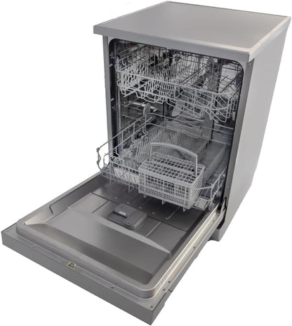 evvoli Dishwasher 12 place setting, 6 programs, 2 Rack Levels, 11 L,High Energy Efficiency, Quiet, Silver EVDW-122S