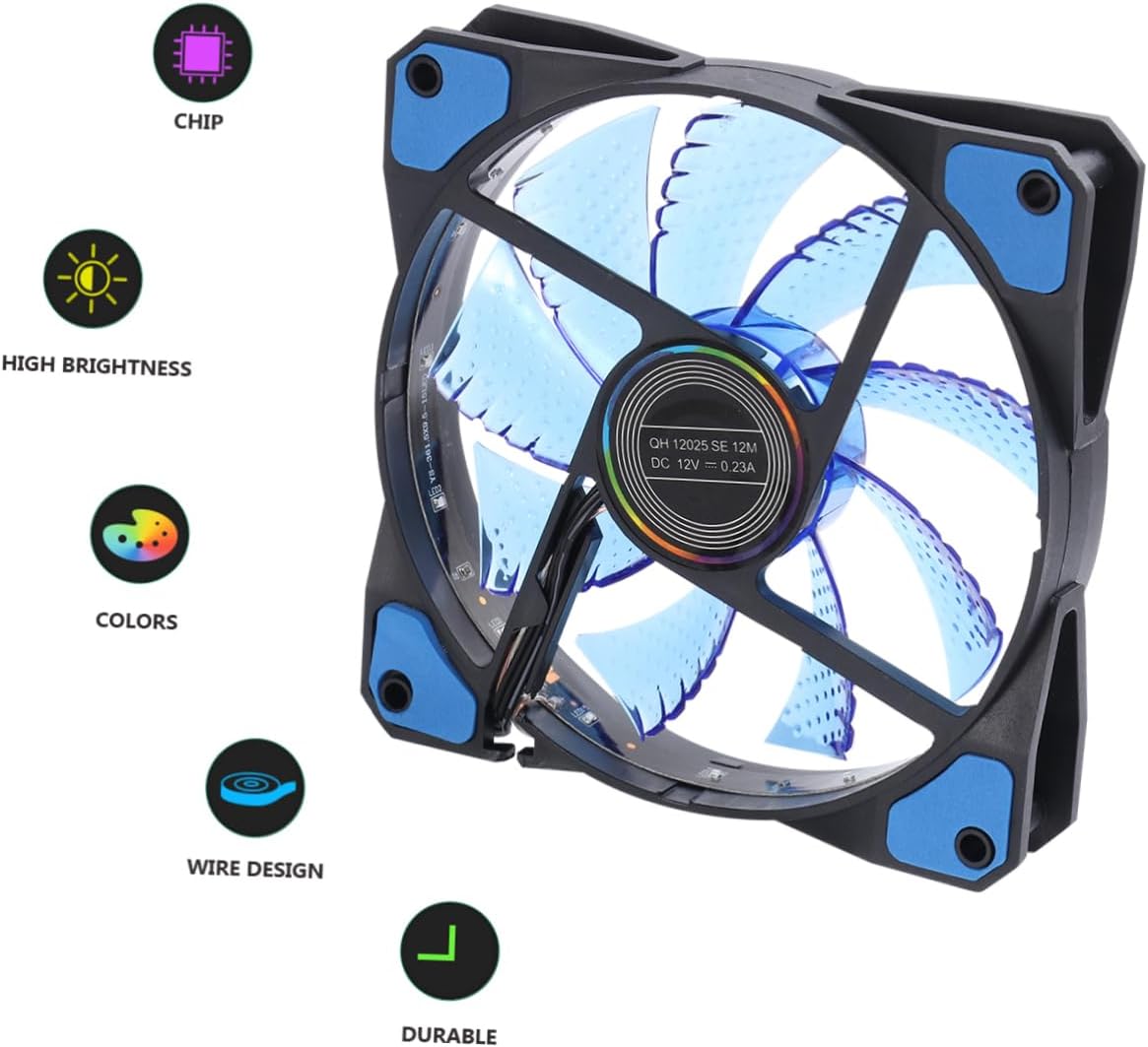 Gadpiparty 1pc Computer Cpu Internal Fans& Cooling Components Rgb Computer Case Computer Fans Computer Case Fans Usb Powered Fan 120mm Rgb Fan 120mm Usb Fan Desktop Case Heat Sink