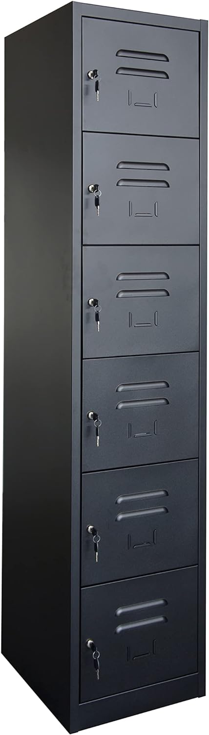 Mahmayi Godrej OEM 6 Door Steel Locker File cabinet - Black